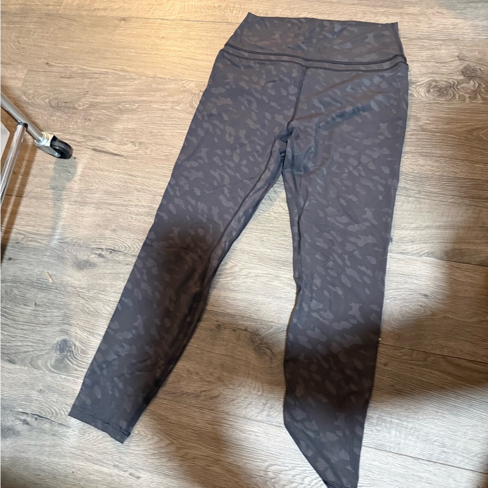 Gray Patterned Leggings